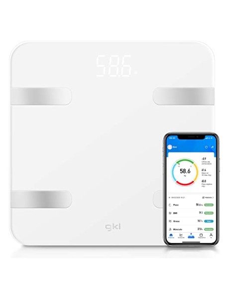 Báscula fitness con bluetooth FITBLUE 300 WHITE Grunkel