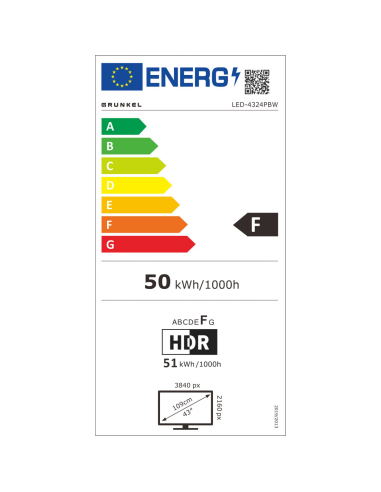 Smart Tv 43" LED-4324PBW Grunkel