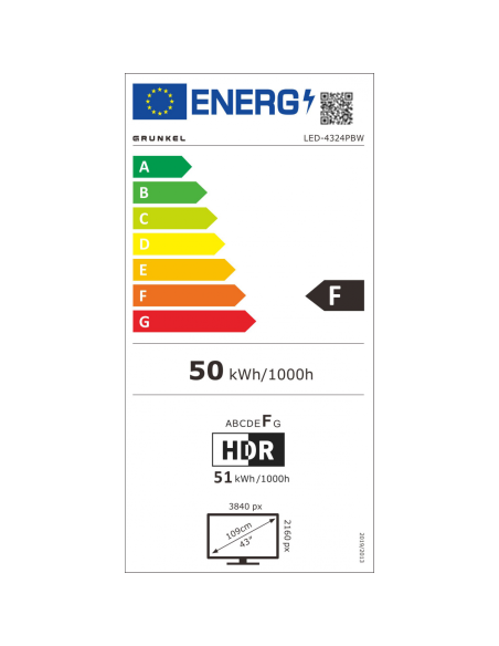 Smart Tv 43" LED-4324PBW Grunkel